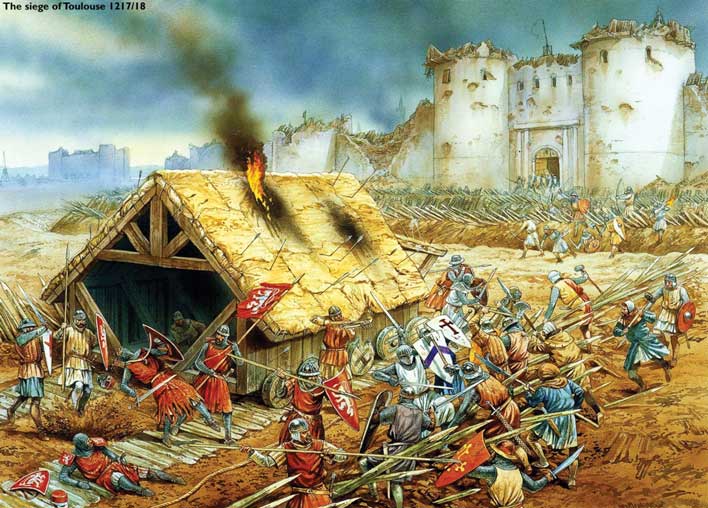The Cathar-warriors. A united army of the Count of Toulouse defends Toulouse from the Papal mercenaries.